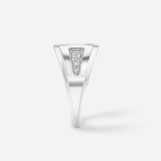 Silver You Are Here Signet Ring