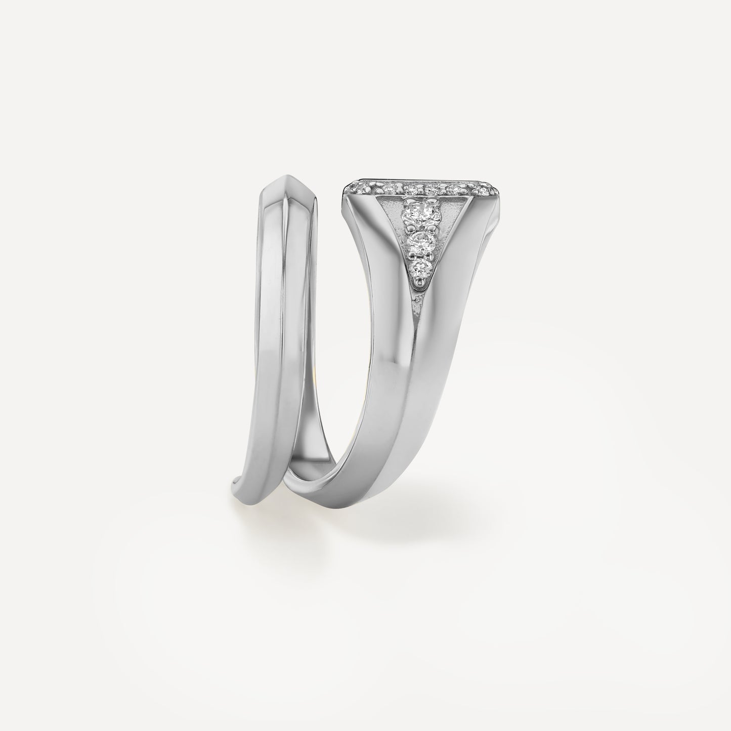 You Are Here Signet Wrap Ring Silver