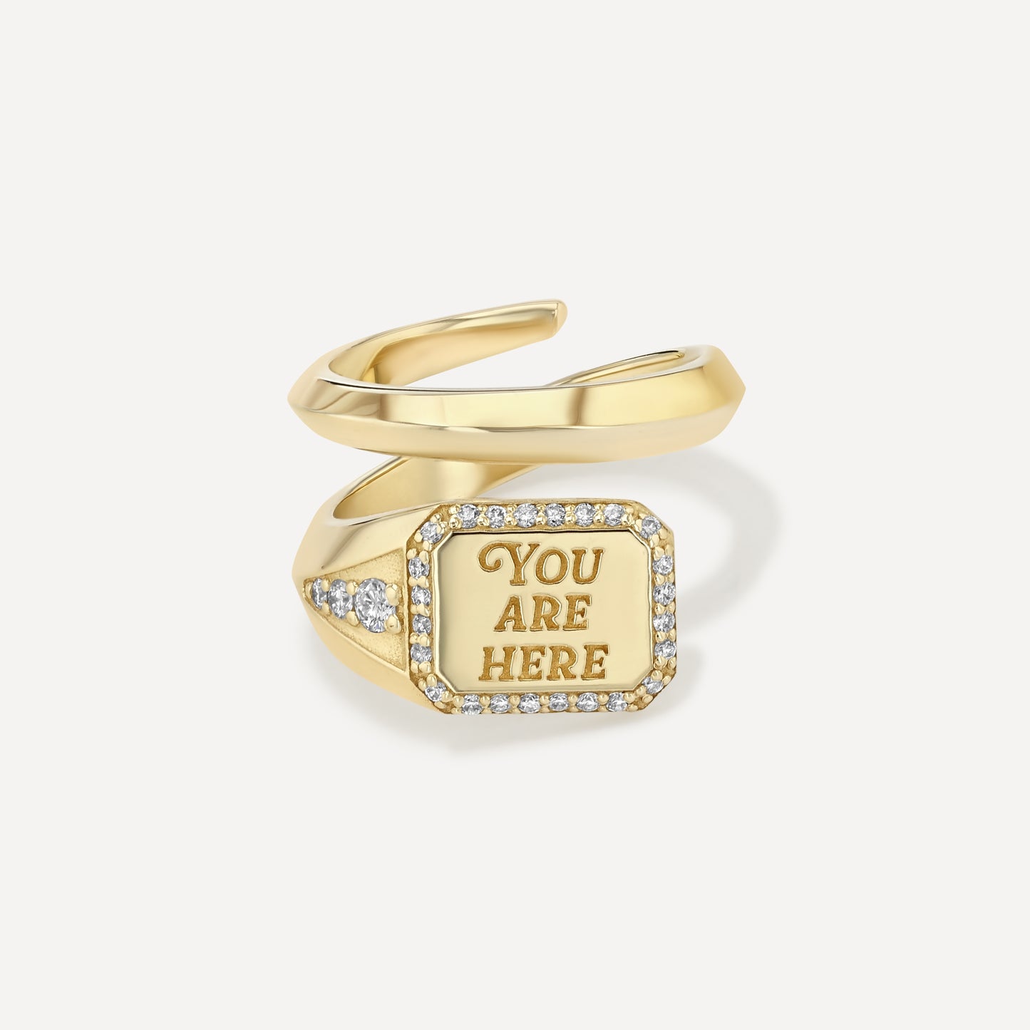 You Are Here Signet Wrap Ring