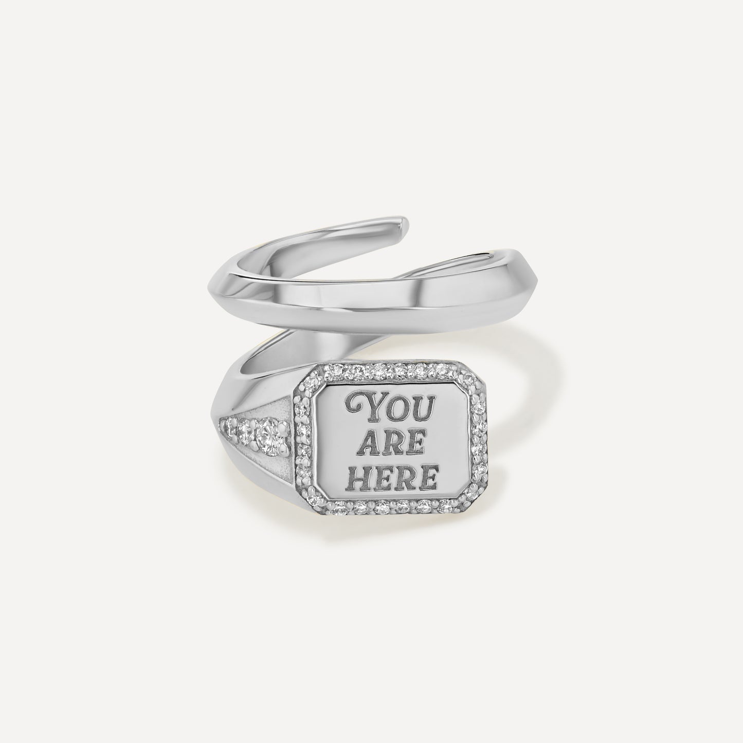 You Are Here Signet Wrap Ring